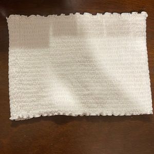 Elastic white tube top